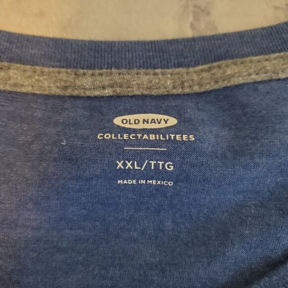 Old Navy Tshirt Men's Superman Shield Graphic Tee XXL Royal Heather Blue - Picture 2 of 8